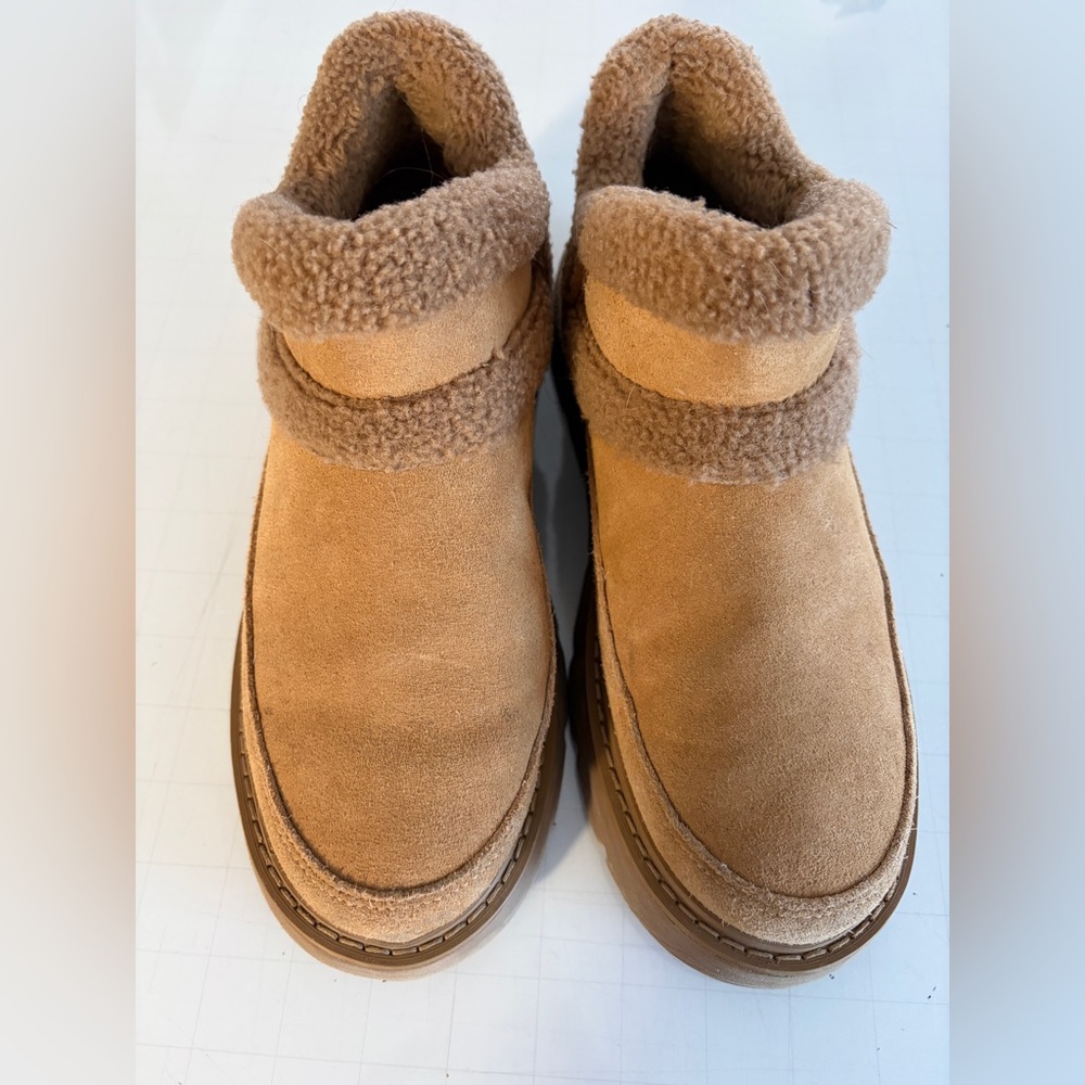 Cozy Tan Suede Ankle Boots